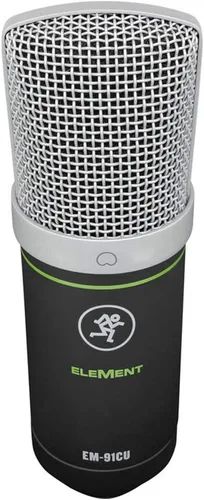 Vista 2 de Mackie Paquete de micrófono de condensador USB EM-91CU con soporte de brazo de tijera y filtro pop
