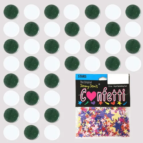 Vista 176 de Confetti Circle 1/4" Negro, Azul Marino Combo - 2 bolsas de media onza (1 oz) (8550/9971)