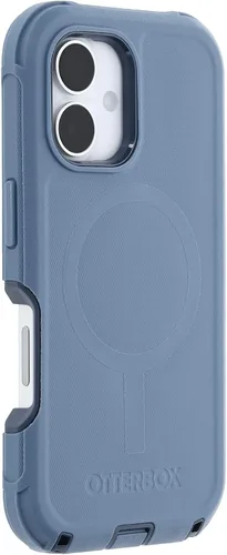 Vista 4 de OtterBox - Funda para iPhone 16, serie Defender, color azul (Baby Blue Jeans)