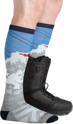 Vista 2 de Darn Tough Heady Yeti OTC - Calcetines de peso medio con cojín para hombre (estilo 8043)