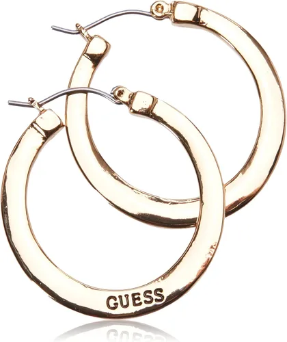 Vista 2 de GUESS Pendientes de aro con logotipo básico