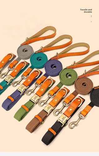 Vista 5 de Collar de perro personalizado para perros pequeños, medianos y grandes, collar de perro con hebilla de metal, collar de perro de cuero personalizado