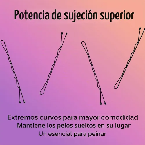 Vista 3 de Goody Invisibles antideslizantes para mujer - 48 unidades, color negro rizado - Invisibles sin dolor de 2 pulgadas para peinar y asegurar todo tipo