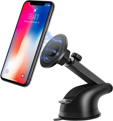Vista 7 de HZEL Soporte Magnético para Teléfono de Coche, Montaje de Teléfono Celular para Parabrisas y Tablero del Vehículo, Ventosa Manos Libres Accesorios