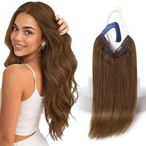 Vista 18 de Sunny - Extensiones de cabello humano real, con cable/hilo y clips ajustables, aplicación invisible, 2.82 onzas, 12 pulgadas, color rubio cenizo