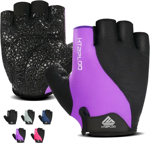 Vista 10 de Guantes de entrenamiento para hombres y mujeres, guantes de levantamiento de pesas para ejercicio, entrenamiento de gimnasio, fitness, transpirables