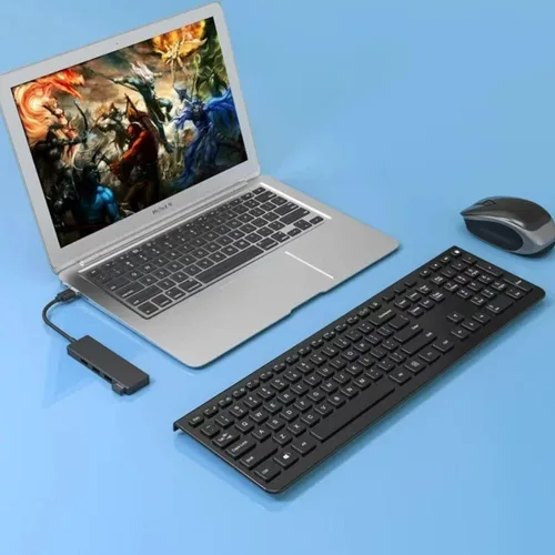 Vista 7 de Hub USB 3.0, divisor de concentrador USB de 4 puertos, adaptador USB portátil mini expansor multipuerto para escritorio, laptop, Xbox, unidad flash