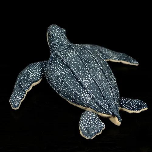 Vista 5 de FRANKIEZHOU Peluche realista de tortuga de cuero sintético de 12 pulgadas, animal de peluche realista de Seaturtle, juguete de peluche suave, regalo