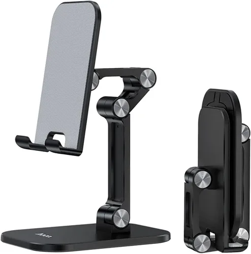 Vista 3 de GARASANI Soporte de teléfono celular ajustable en altura en ángulo, soporte universal para teléfono de escritorio, soporte para tableta, soporte