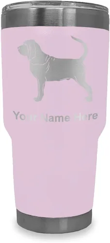 Vista 23 de LaserGram Vaso aislado al vacío de 20 onzas, perro sabueso, grabado personalizado incluido (negro)