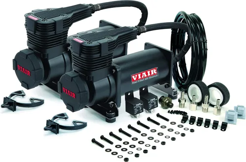 Vista 2 de Dual Platinum 425C (Gen 2) Paquete económico con filtro negro mate con tapa de filtro con logotipo VIAIR (175 psi, 425C/2)