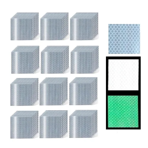 Vista 93 de Pegatinas reflectantes 1 pulgada de diámetro Redondas Reflectoras, Cinta adhesiva impermeable al aire libre de alta visibilidad (80 piezas)