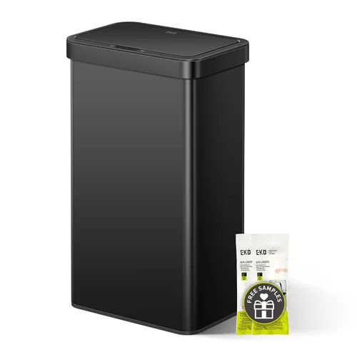 Vista 10 de EKO EcoNova Bote de basura automático con sensor de 13.2 galones/50L para cocina, bote de basura sin tocar de acero inoxidable con tapa de cierre