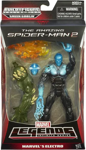 Vista 2 de Spider-Man Marvel The Amazing Spider-Man 2 Marvel Legends Infinite Series Marvel's Electro Figura de 6 pulgadas