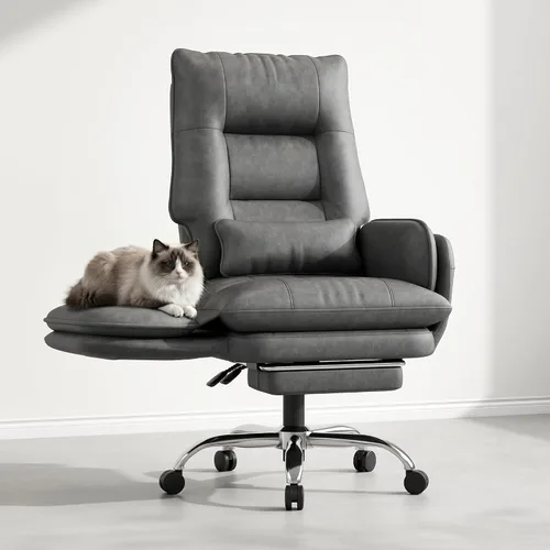 Vista 9 de Silla de oficina Criss Cross, reposabrazos abatibles para mascotas y sentarse con patas cruzadas, silla ergonómica ejecutiva