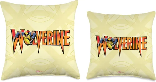 Vista 3 de Marvel X-Men Wolverine - Almohada retro, 16.0 x 16.0 in, multicolor