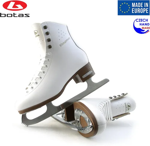 Vista 2 de Botas - Modelos 325, 829, 326 / Fabricado en Europa (República Checa) / Patines de hielo para mujeres, niñas, niños/cuchillas Sabrina/Color blanco