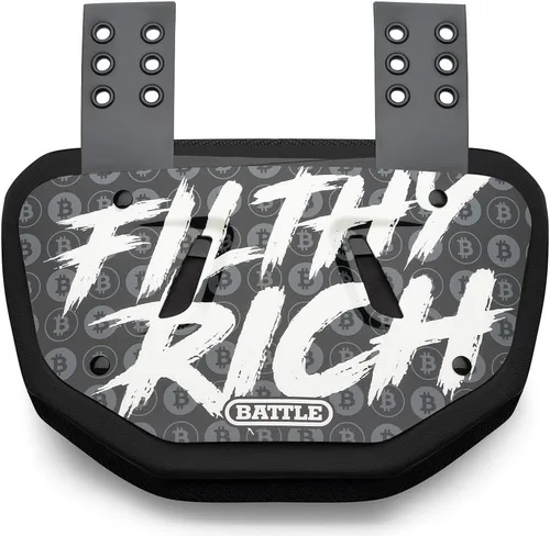 Vista 52 de Battle Sports Placa de espalda de fútbol novedosa – Protector de espalda inferior de carcasa dura con espuma contorneada para protección de alto