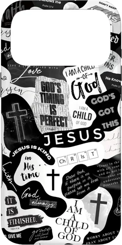 Vista 22 de Funda estética para iPhone 16 con versículos bíblicos cristianos, frases positivas