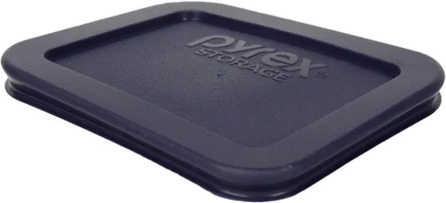 Vista 2 de Pyrex 7213-PC 1.9 taza rectángulo azul oscuro tapa de almacenamiento de alimentos de plástico