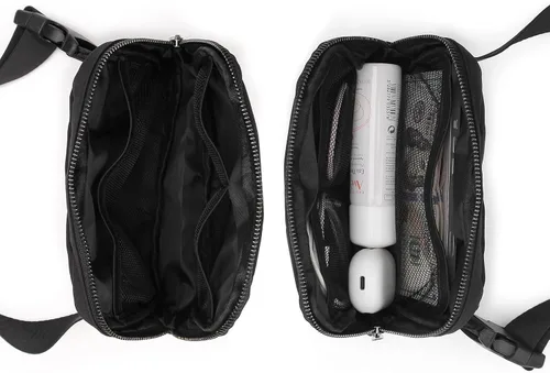 Vista 6 de ZOPPEN Riñonera para mujer, mini bolsa de cinturón, pequeña bolsa de cintura a prueba de agua, cruzada con correa ajustable, bolsa de cinturón