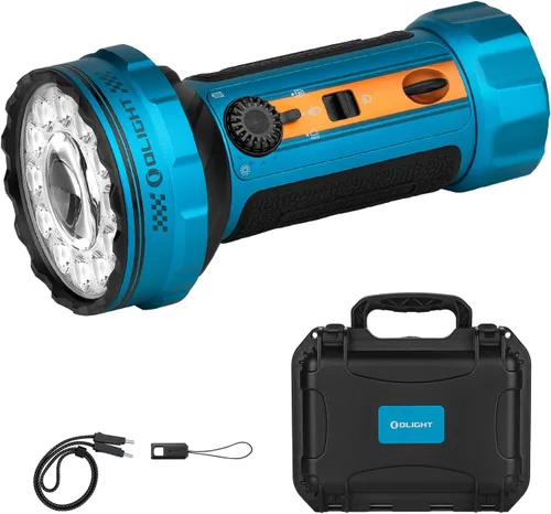 Vista 14 de OLIGHT Marauder Mini 2 linterna de alto lúmenes 5 modos de iluminación azul medianoche 10,000LM y 750M, carga dual tipo C y MCC3, IPX8