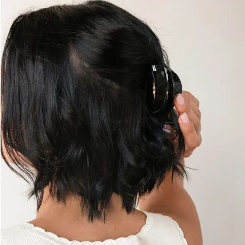 Vista 7 de France Luxe Belle Clip de pinza curva, funciona con la mayoría de tipos de Negro