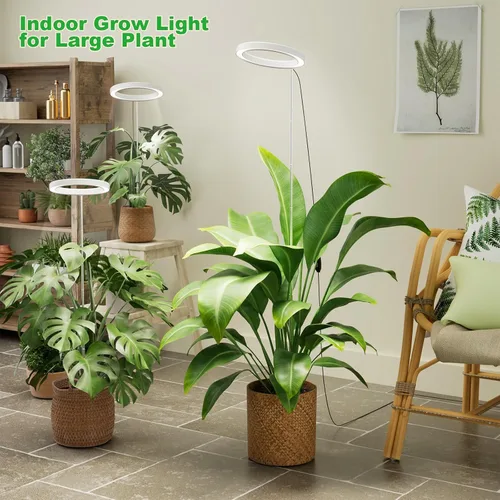 Vista 5 de Luces de cultivo de 10 pulgadas para plantas de interior de espectro completo, 160 luces LED grandes para plantas de interior, lámpara de cultivo