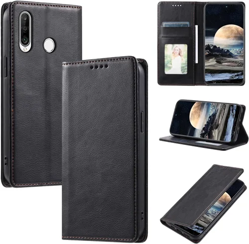 Vista 93 de Funda de cuero compatible con Google Pixel 7, compatible con Google Pixel 7 5G GVU6C GQML3 Flip Folio PU Funda de cuero negro
