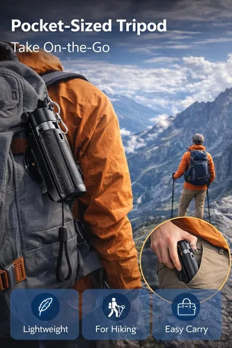 Vista 7 de Mini trípode magnético para selfie, soporte de teléfono extensible 4 en 1 con control remoto inalámbrico, tamaño de bolsillo para viajes, vlog