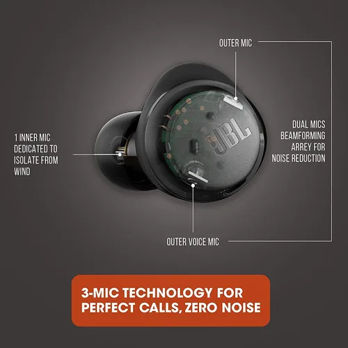 Vista 6 de JBL Tour PRO+ TWS True Auriculares Bluetooth inalámbricos, cancelación de ruido, batería de hasta 32 horas, 3 micrófonos, carga inalámbrica, Google
