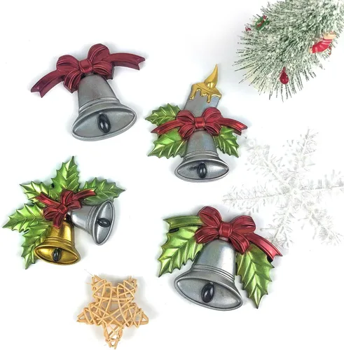 Vista 7 de Molde de resina epoxi reutilizable para decoración de interiores y exteriores, campana de Navidad, molde de silicona para decoración del hogar