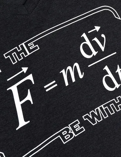 Vista 5 de May The (F=m*dv/dt) Be with You Camiseta divertida de ciencia de la física para mujer