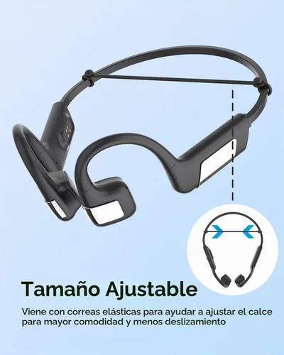 Vista 5 de MONODEAL Auriculares de conducción ósea que nadan los auriculares, IP68 Negro