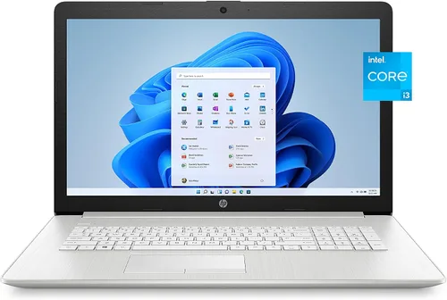 Vista 2 de HP PC portátil 17, Intel Core de 11 generación, 4 GB de RAM, SSD de 256 GB, gráficos UHD, pantalla HD+ de 17.3 pulgadas, Windows 11 Home, combo