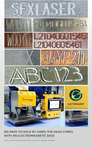 Vista 7 de US Stock Máquina de grabado neumática portátil Dot Peen Marcado Máquina Grabador neumático 80X40mm (3.1x1.6 pulgadas) Área de grabado