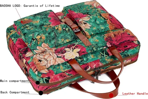 Vista 5 de Baosha Bolso Mensajero Multicolor de 17 Pulgadas para Computadora Portátil, Portafolio para Mujer BC-07 multicolor/fantasía (bs)