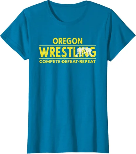 Vista 87 de Oregon Wrestling - Camiseta para competir, derrota, repetir