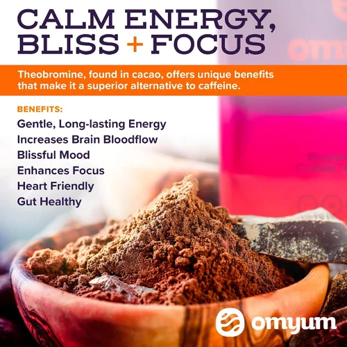 Vista 3 de OMYUM SuperNatural Coffee Alternativa (30 porciones) – Mezcla orgánica de hongos adaptógenos superalimentos con cacao, melena de león, reishi