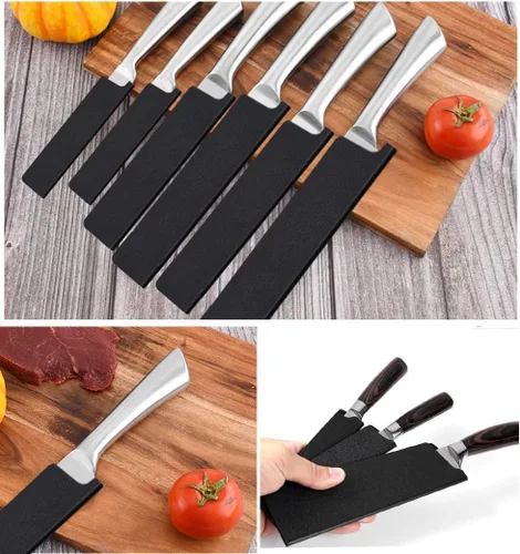 Vista 5 de 10 piezas de juego de protectores universales para el filo del cuchillo, funda para cuchillo sin BPA, suave con tus cuchillas 10 protectores