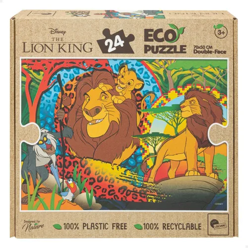 Vista 3 de Puzzle Infantil The Lion King Doble cara 24 Piezas 70 x 1,5 x 50 cm (12 Unidades)