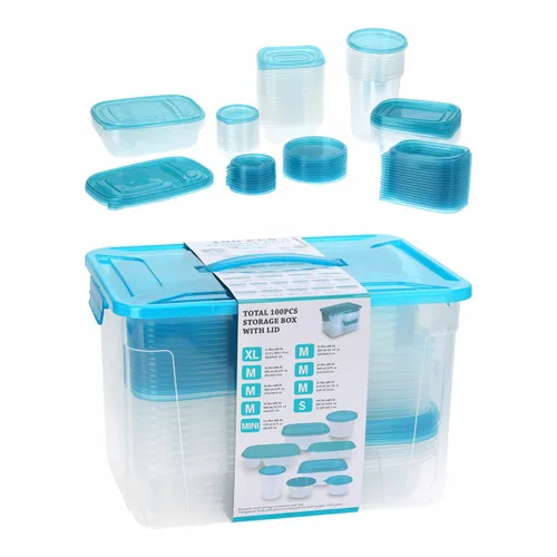 Vista 2 de Cajas de almacenamiento Lifetime Verde Transparente Plástico Con Tapa (50 Unidades)