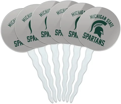 Vista 68 de Abilene Christian - Juego de 6 palillos para cupcakes con logotipo secundario