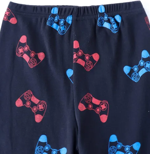 Vista 5 de Pijamas de algodón de 4 piezas para niños, conjunto de pijamas de Navidad y Halloween para niños