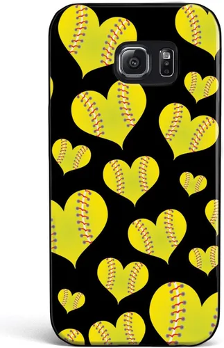 Vista 22 de Inspired Cases - Compatible con iPhone Xs Max - Funda protectora con textura 3D para Apple iPhone Xs Max - Patrón de corazón de sóftbol