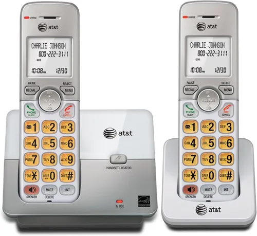 Vista 14 de AT&T - Teléfono inalámbrico expandible con sistema de respuesta y teclas XL retroiluminadas, 5 terminales Digital Answering System, Extra-Large