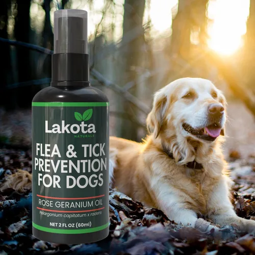 Vista 3 de Spray natural para prevención de pulgas y garrapatas para perros, 2 onzas