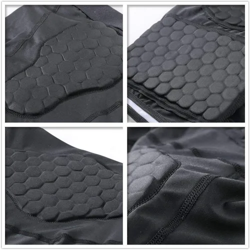 Vista 6 de TOUYR - Camiseta de compresión acolchada y pantalones para hombre, chaleco de entrenamiento sin mangas, camiseta y pantalón corto, costillas