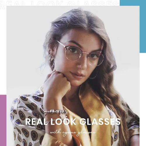 Vista 2 de Cyxus Paquete de 2 lentes de bloqueo de luz azul para mujer, diseño de montura redonda de ojo de gato, luz azul antidañina entre 380 nm y 450 nm