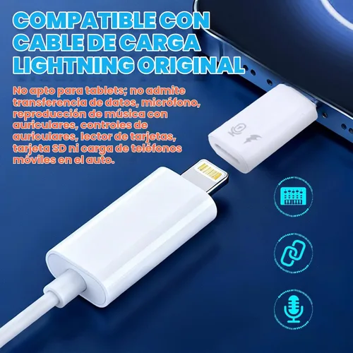 Vista 3 de 2pcs 8-Pin hembra a USB-C macho adaptador para iPhone 15/16
